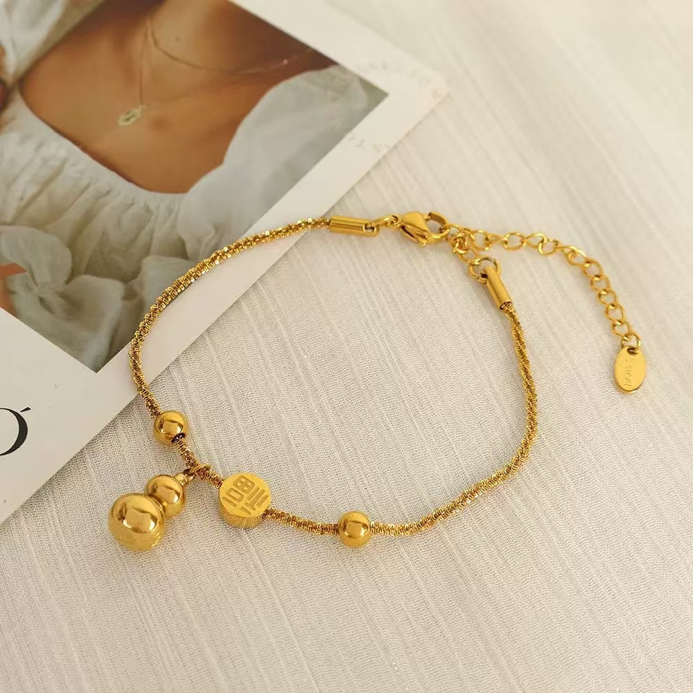 #9 stainless steel gold-plated bracelet 2-year color warranty with a minimum order of 50 pieces