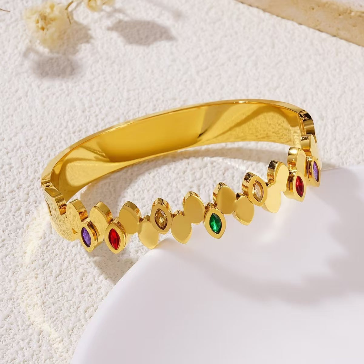 #10 stainless steel gold-plated bracelet 2-year color warranty with a minimum order of 50 pieces