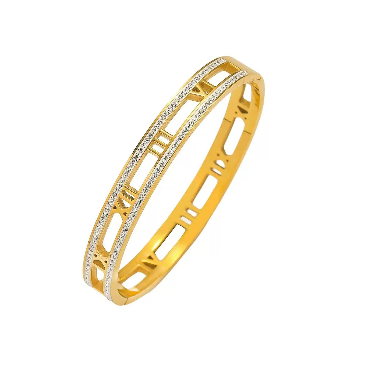 #8 stainless steel gold-plated bracelet 2-year color warranty with a minimum order of 50 pieces