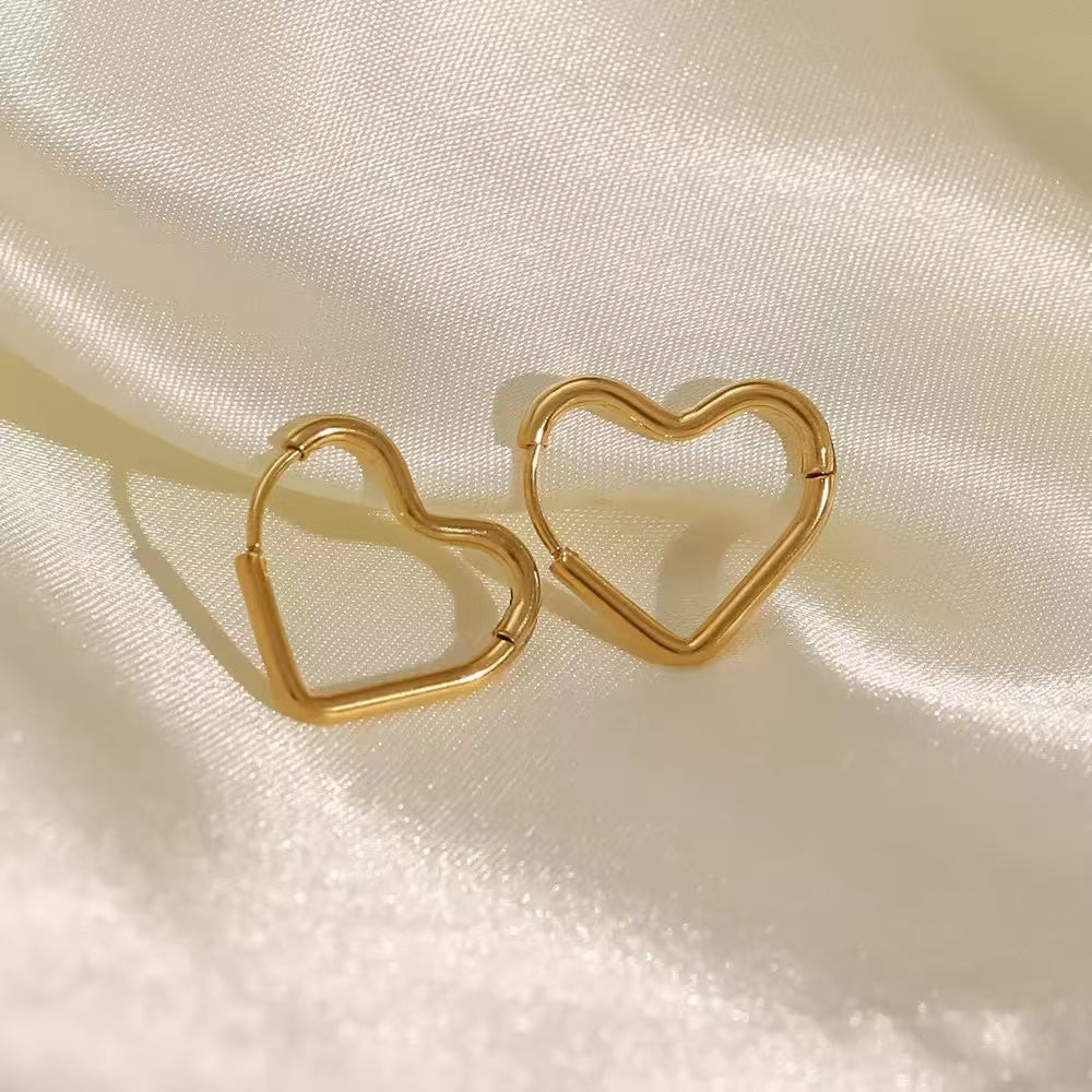 #15 Stainless Steel Rose Gold Earrings 2 Year Color Warranty with 50 Pieces for Minimum Order