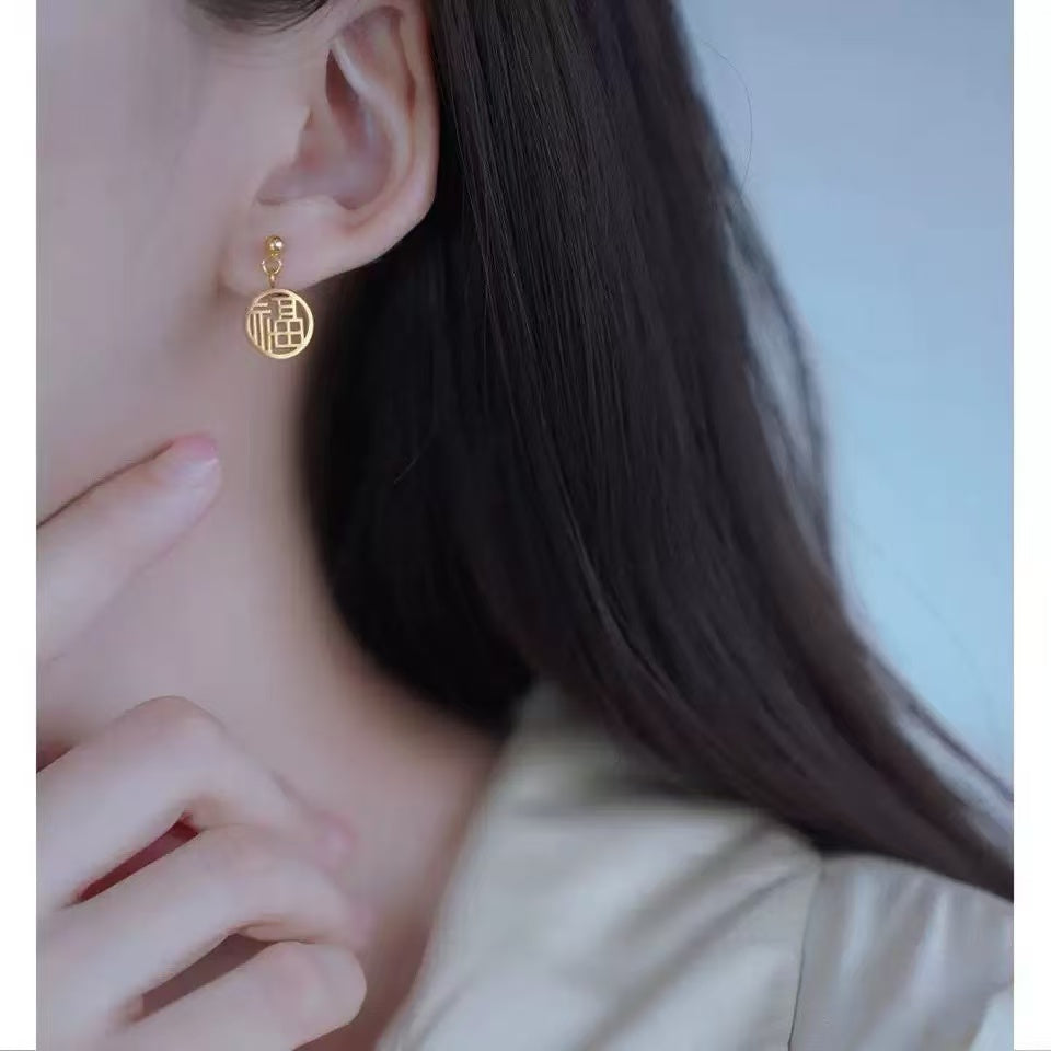 #16 Stainless Steel Rose Gold Earrings 2 Year Color Warranty with 50 Pieces for Minimum Order