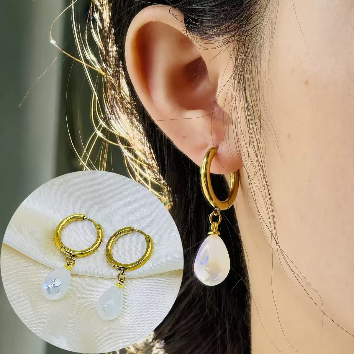 #25 Stainless Steel Rose Gold Earrings 2 Year Color Warranty with 50 Pieces for Minimum Order