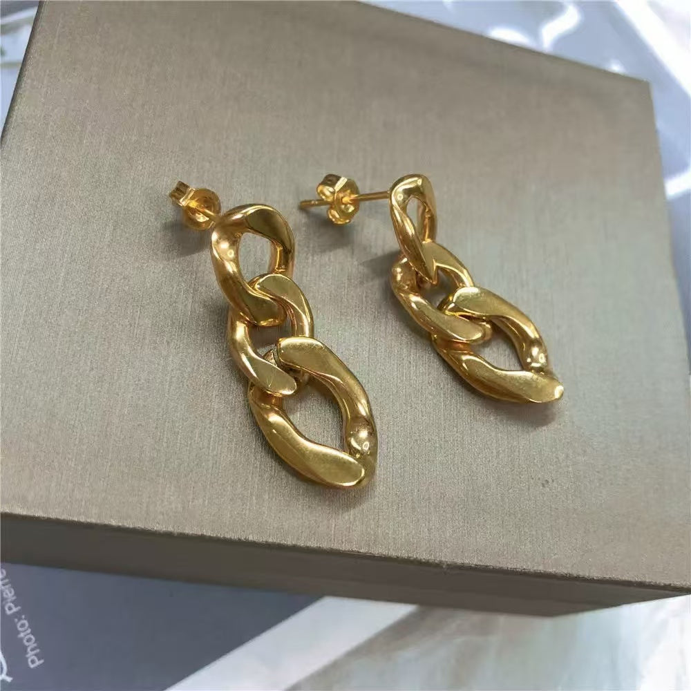 #29 Stainless Steel Rose Gold Earrings 2 Year Color Warranty with 50 Pieces Minimum Order