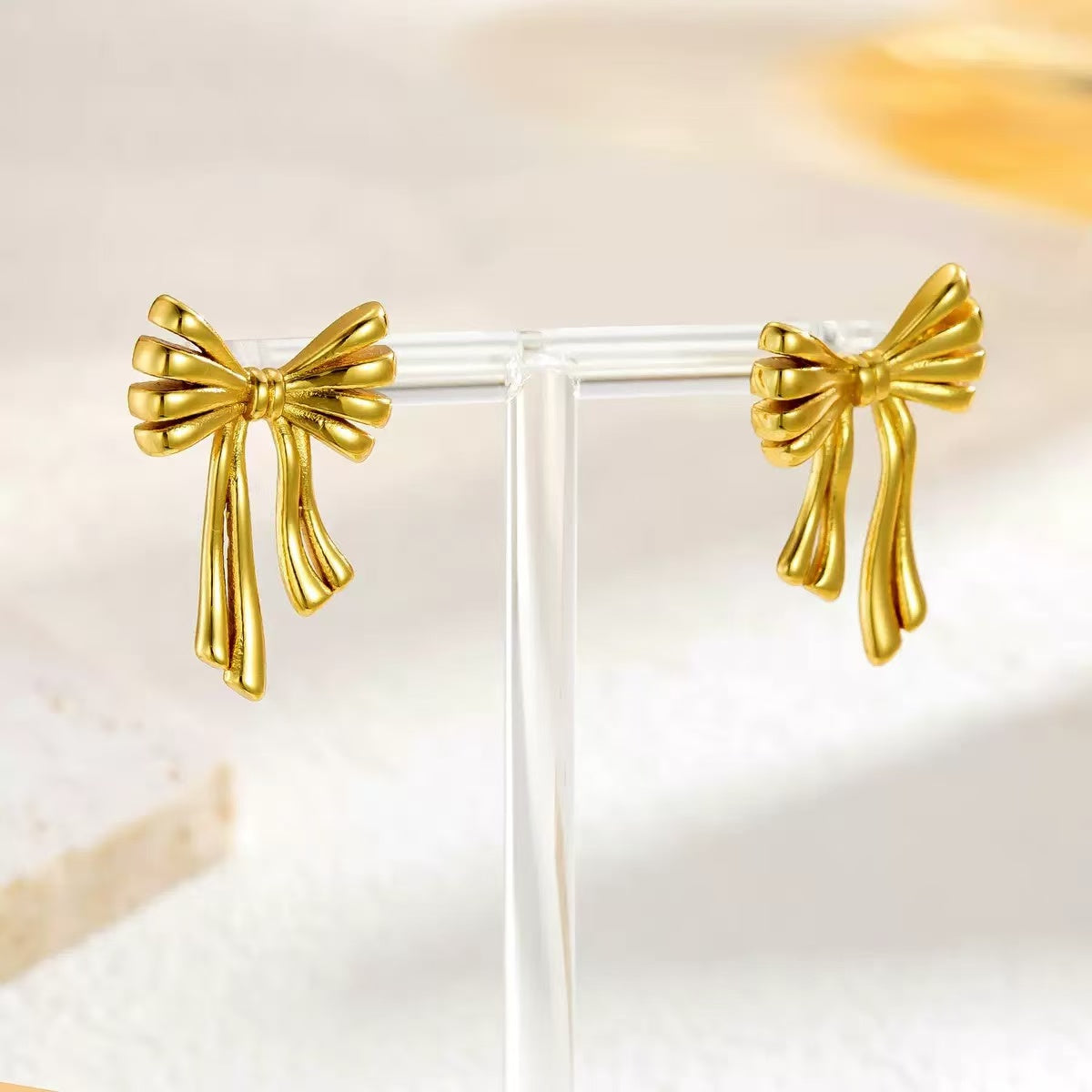 #30 Stainless Steel Rose Gold Earrings 2 Year Color Warranty with 50 Pieces Minimum Order