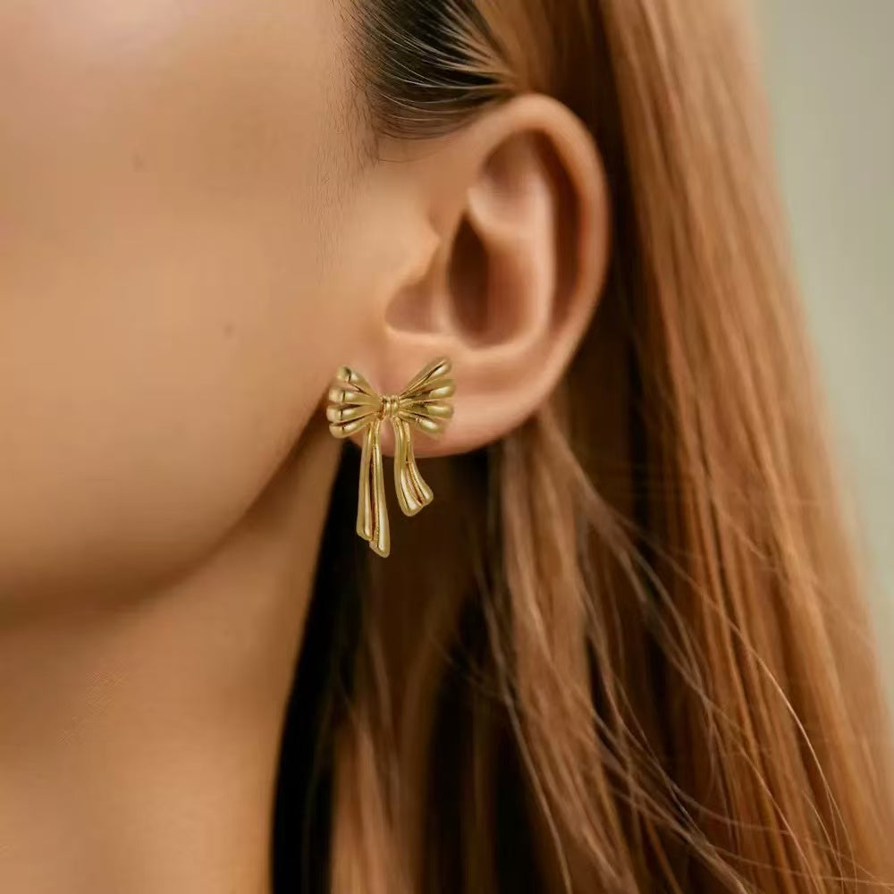 #30 Stainless Steel Rose Gold Earrings 2 Year Color Warranty with 50 Pieces Minimum Order