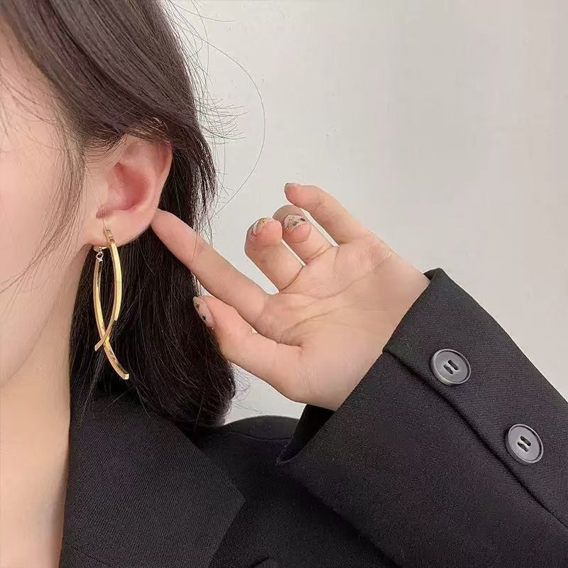 #33 Stainless Steel Gold Plated Earrings 2 Year Color Warranty with 50 Pieces Minimum Order