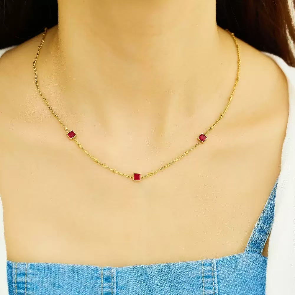 #44 stainless steel gold-plated necklace 2-year color warranty with 50 pieces minimum order