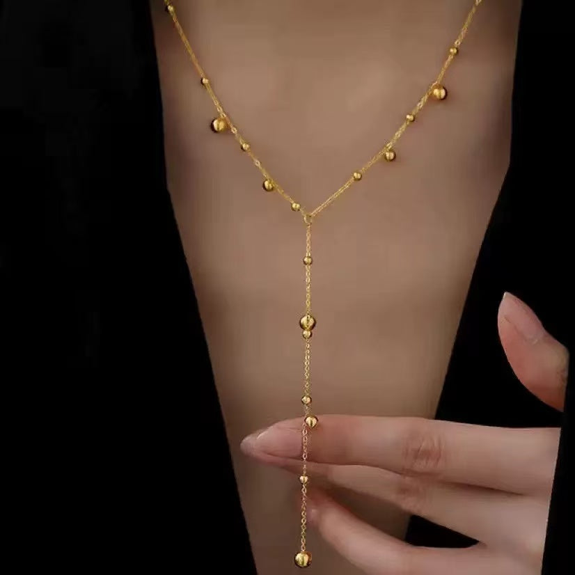 #49 stainless steel gold-plated necklace 2-year color warranty with 50 pieces minimum order