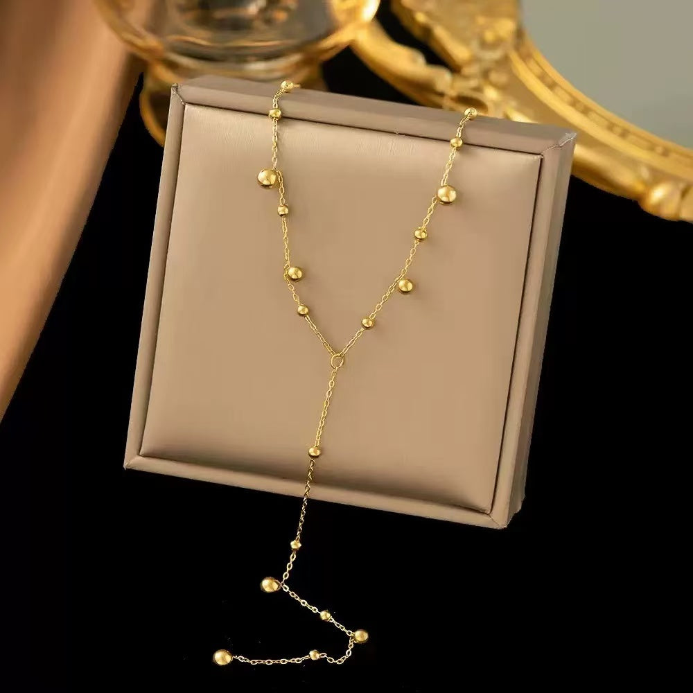 #49 stainless steel gold-plated necklace 2-year color warranty with 50 pieces minimum order
