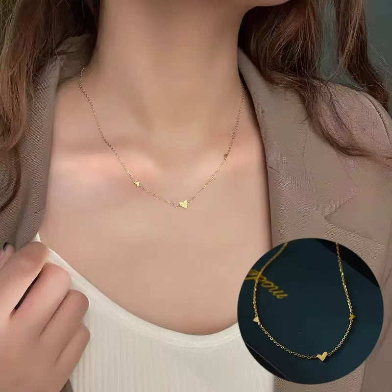 #50 stainless steel gold-plated necklace 2-year color warranty with 50 pieces minimum order