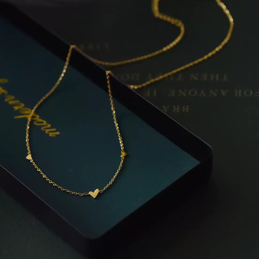 #50 stainless steel gold-plated necklace 2-year color warranty with 50 pieces minimum order