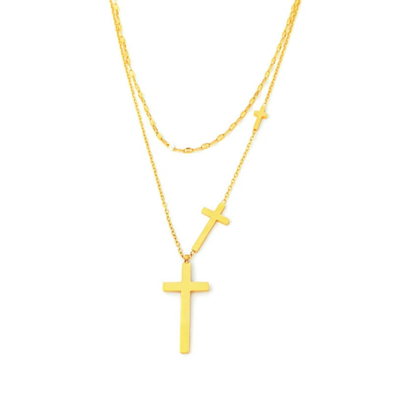 #51 stainless steel gold-plated necklace 2-year color warranty with 50 pieces minimum order
