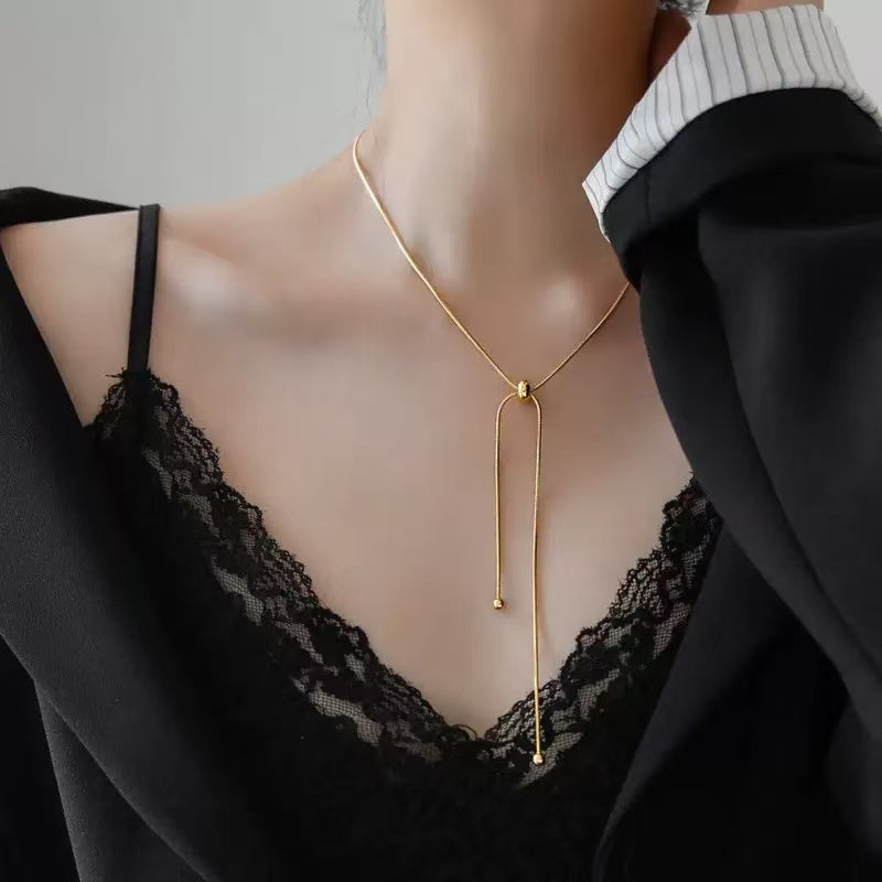 #54 stainless steel gold-plated necklace 2-year color warranty with 50 pieces minimum order