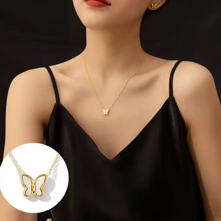 #55 stainless steel gold-plated necklace 2-year color warranty with 50 pieces minimum order