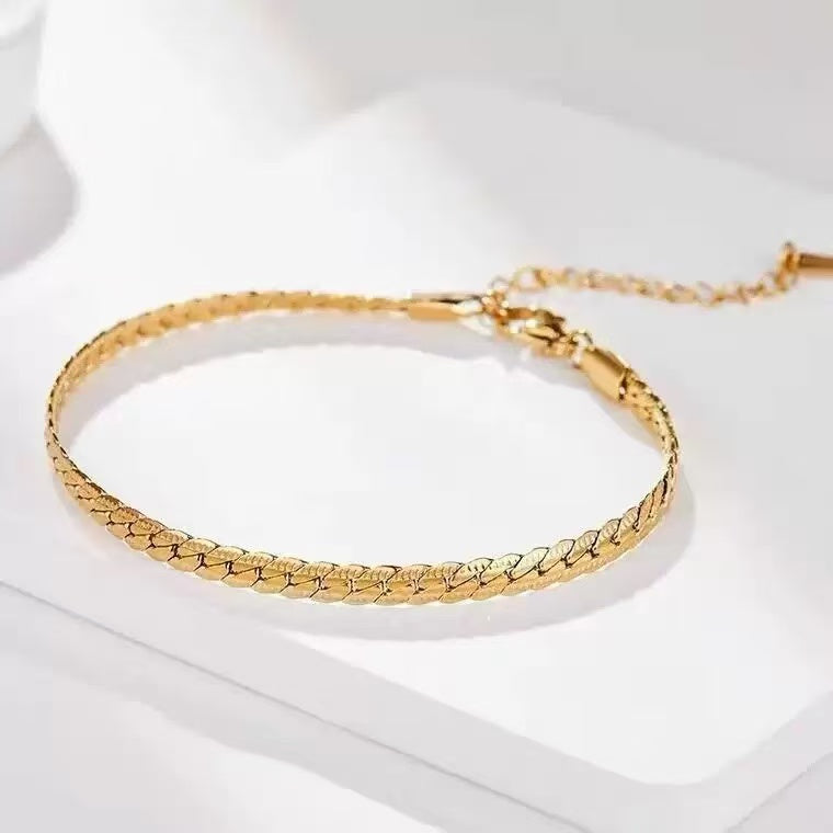 #58 stainless steel gold-plated necklace 2-year color warranty with 50 pieces minimum order