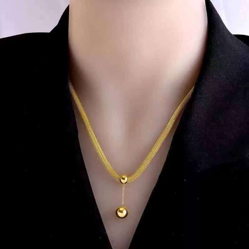 #59 stainless steel gold-plated necklace 2-year color warranty with 50 pieces minimum order
