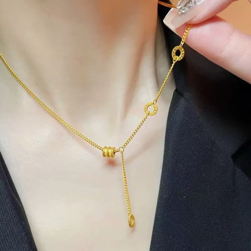 #61 stainless steel gold-plated necklace 2-year color warranty with 50 pieces minimum order
