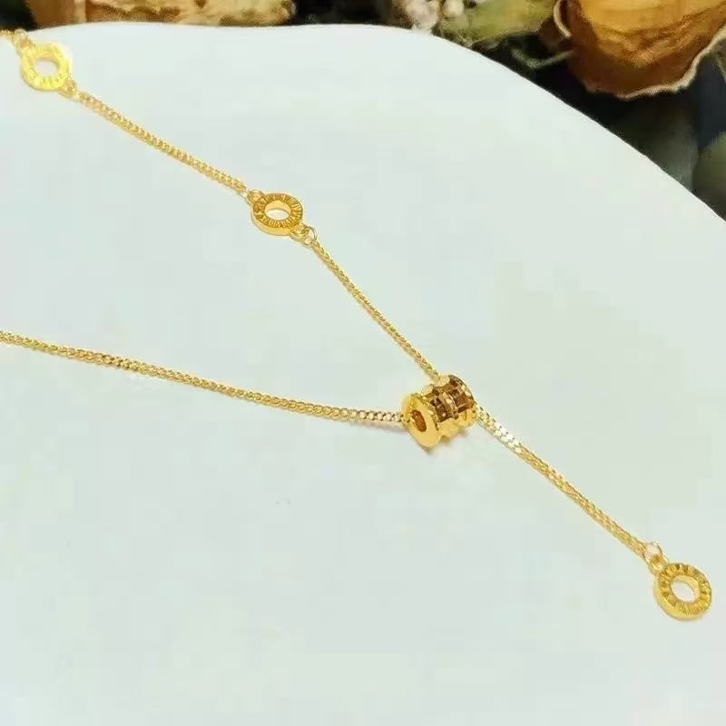 #61 stainless steel gold-plated necklace 2-year color warranty with 50 pieces minimum order