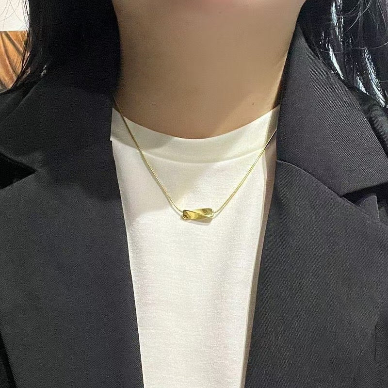 #62 stainless steel gold-plated necklace 2-year color warranty with 50 pieces minimum order