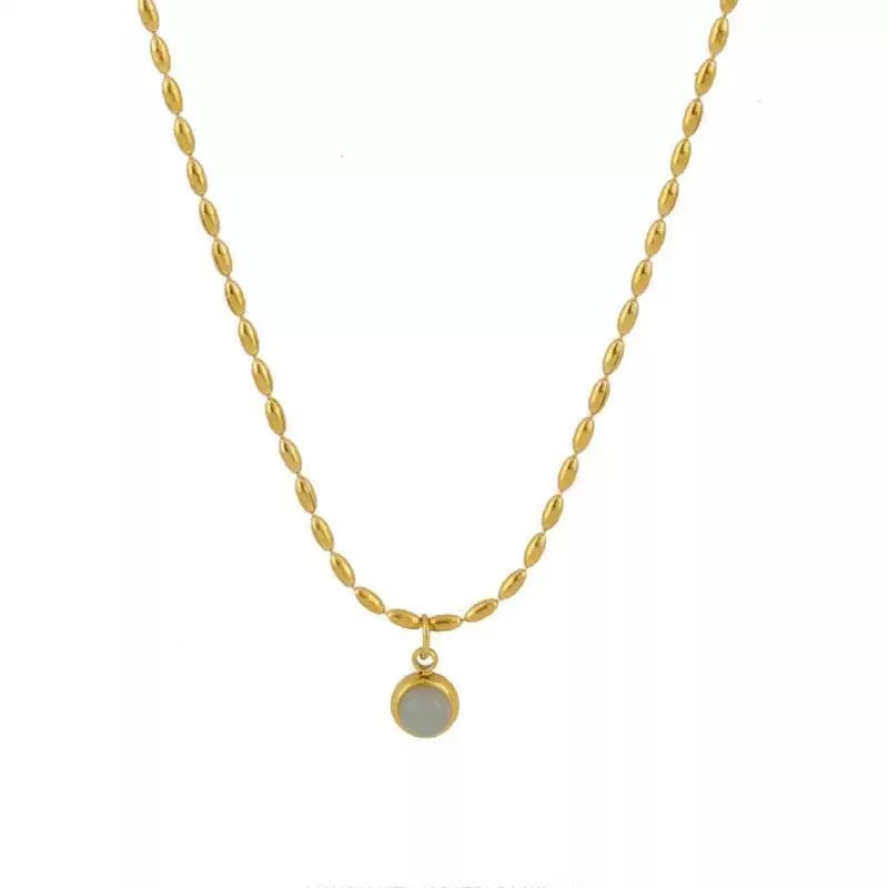 #65 stainless steel gold-plated necklace 2-year color warranty with 50 pieces minimum order