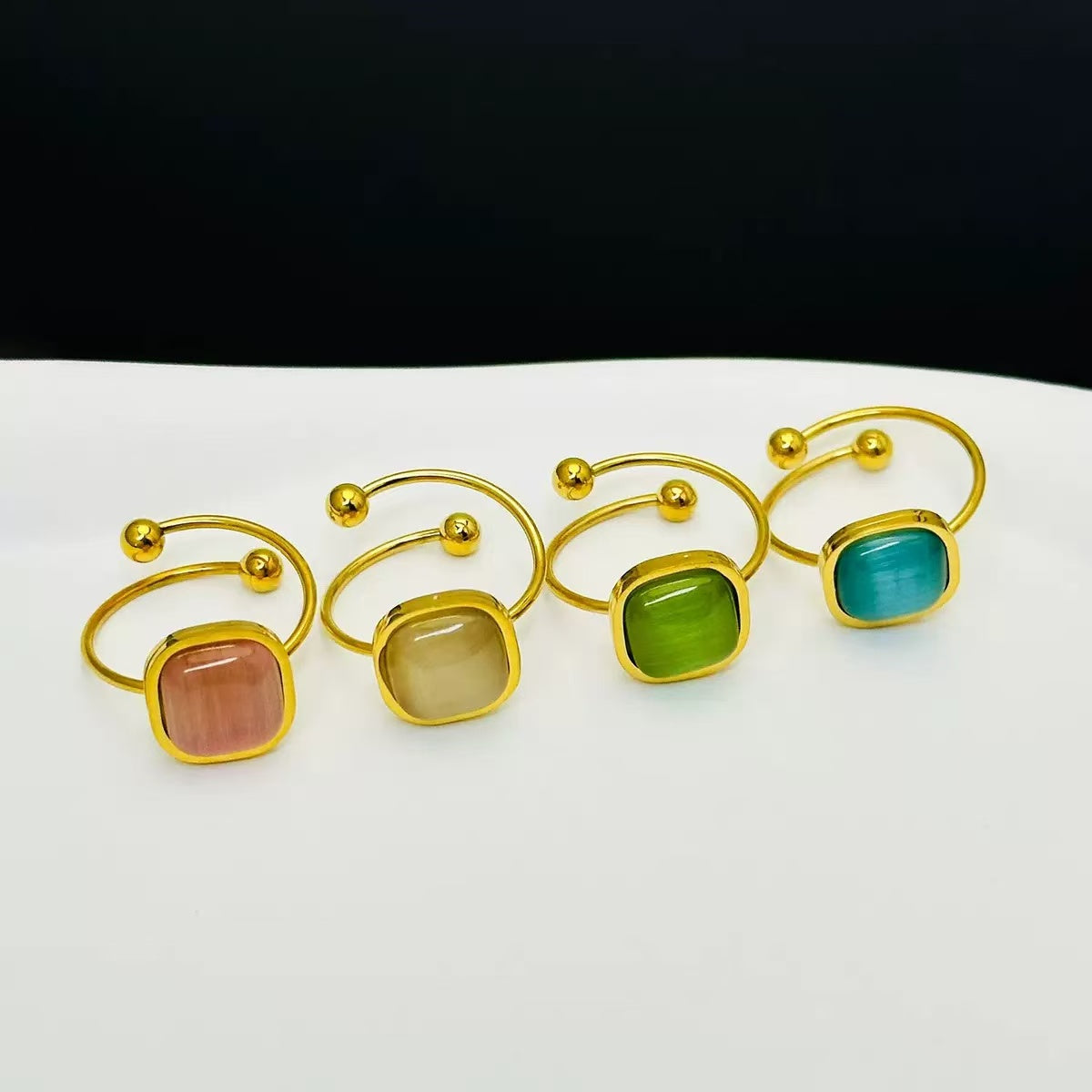 #68 Stainless Steel Gold Plated Ring 2 Year Color Warranty with 50 Pieces Minimum Order
