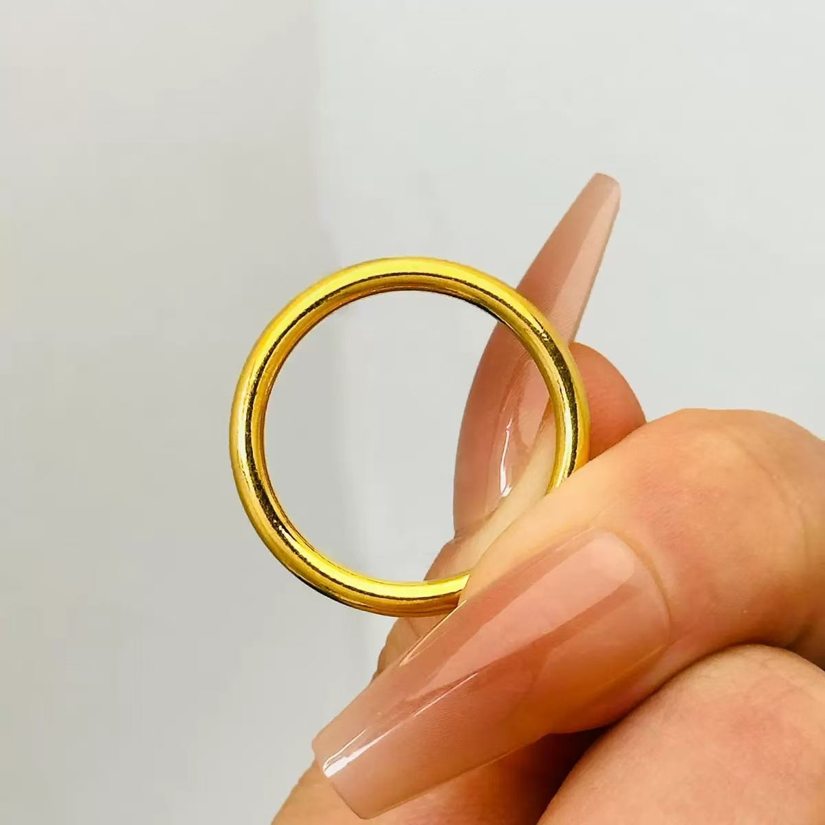 #71 Stainless Steel Gold Plated Ring 2 Year Color Warranty with 50 Pieces Minimum Order