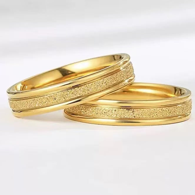 #72 Stainless Steel Gold Plated Ring 2 Year Color Warranty with 50 Pieces Minimum Order