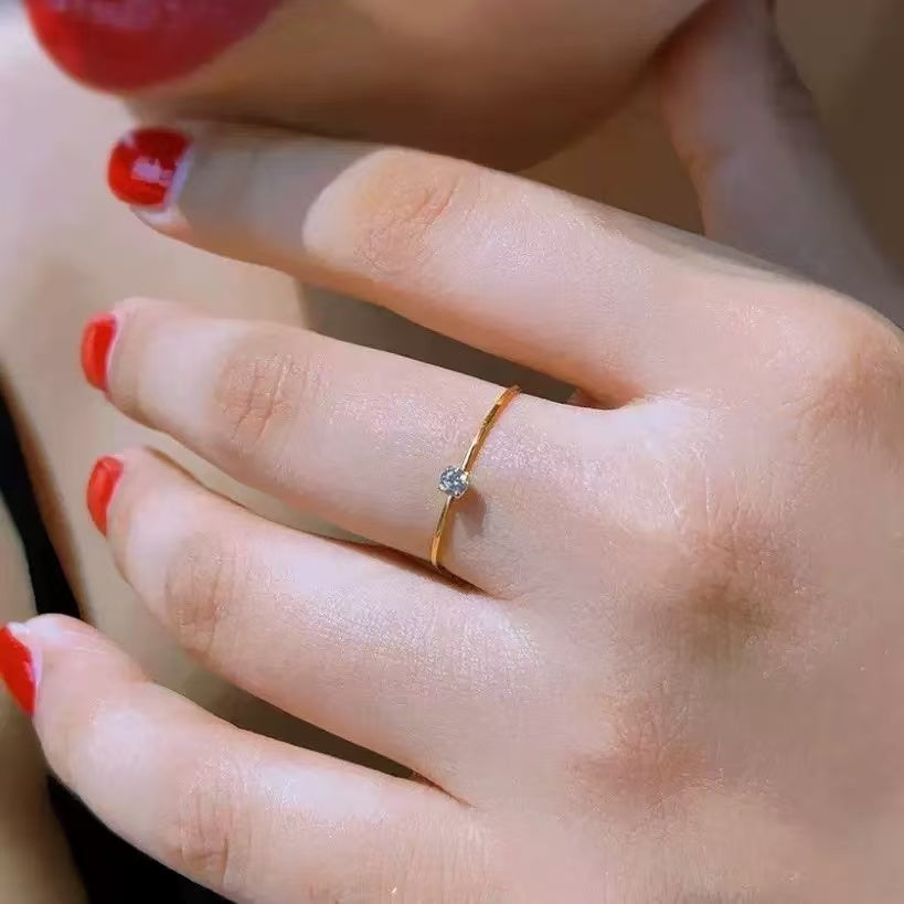 #75 Stainless Steel Gold Plated Ring 2 Year Color Warranty with 50 Pieces Minimum Order