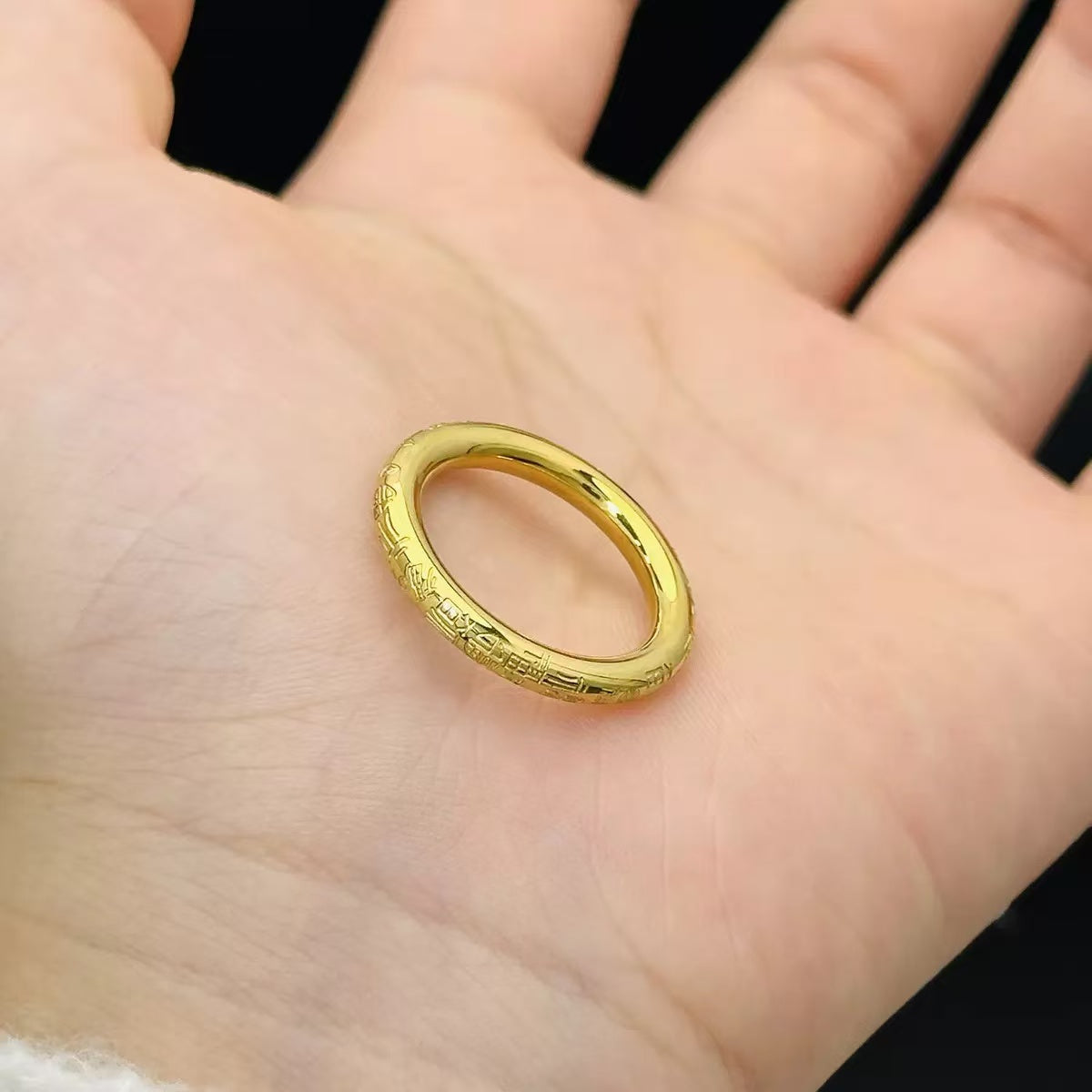 #78 Stainless Steel Gold Plated Ring 2 Year Color Warranty with 50 Pieces Minimum Order