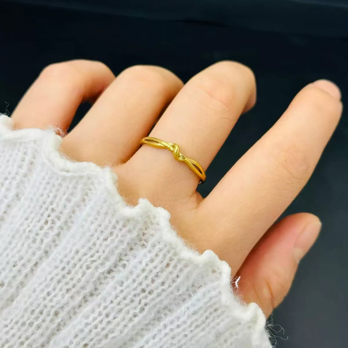 #79 Stainless Steel Gold Plated Ring 2 Year Color Warranty with 50 Pieces Minimum Order