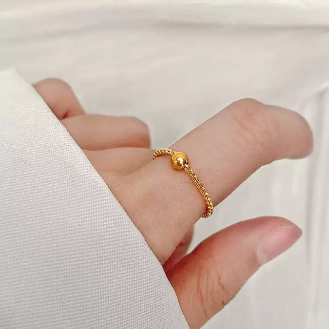 #80 Stainless Steel Gold Plated Ring 2 Year Color Warranty with 50 Pieces Minimum Order