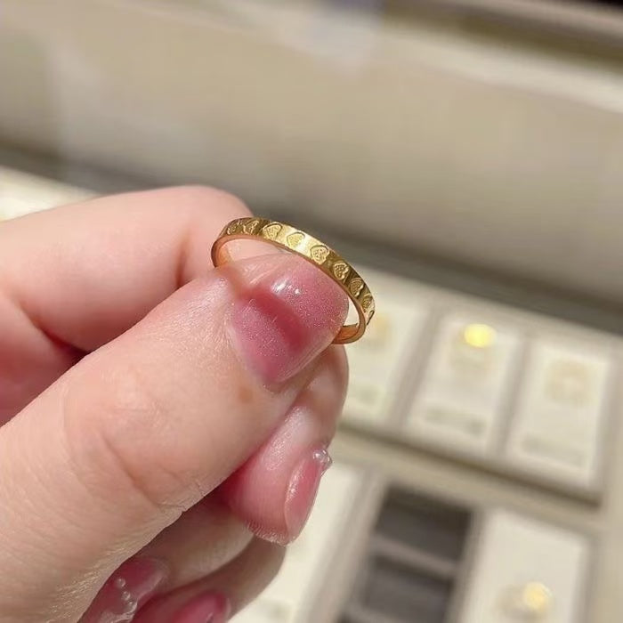 #85 Stainless Steel Gold Plated Ring 2 Year Color Warranty with 50 Pieces Minimum Order