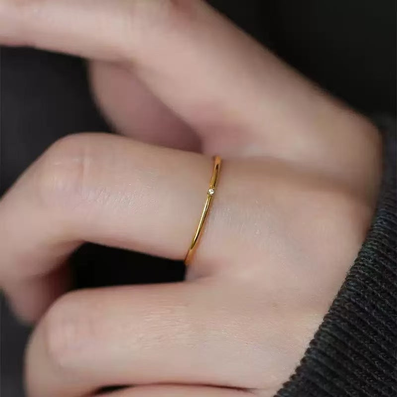 #86 Stainless Steel Gold Plated Ring 2 Year Color Warranty with 50 Pieces Minimum Order