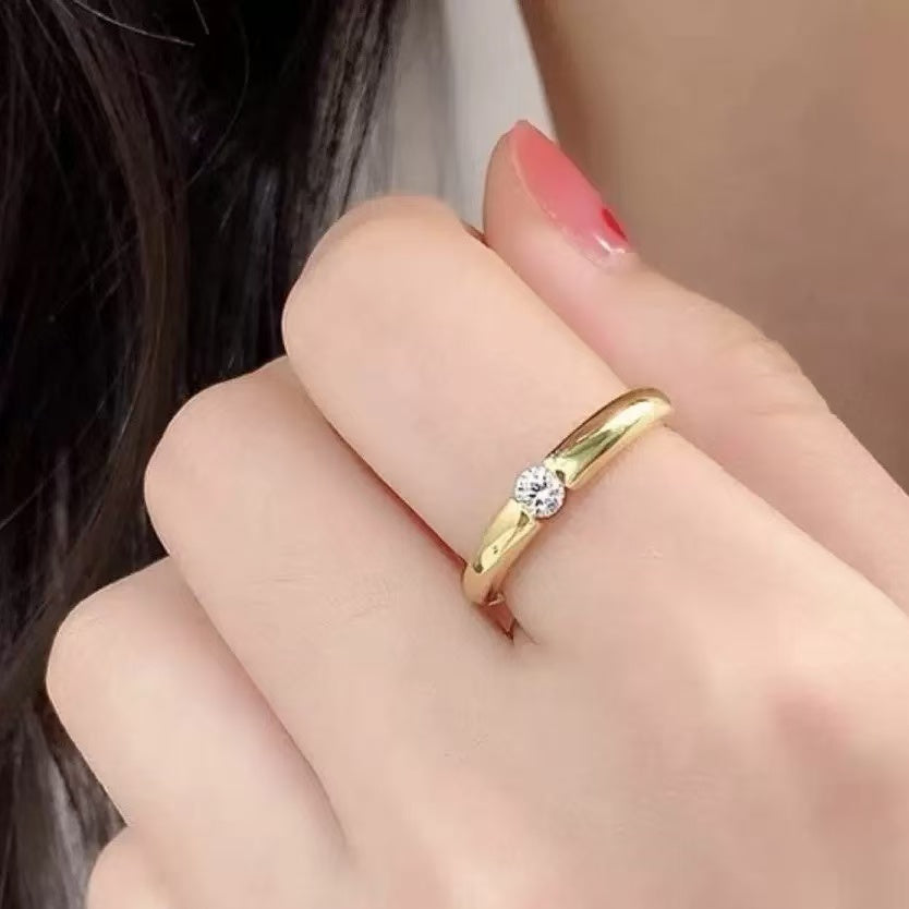 #88 Stainless Steel Gold Plated Ring 2 Year Color Warranty with 50 Pieces Minimum Order