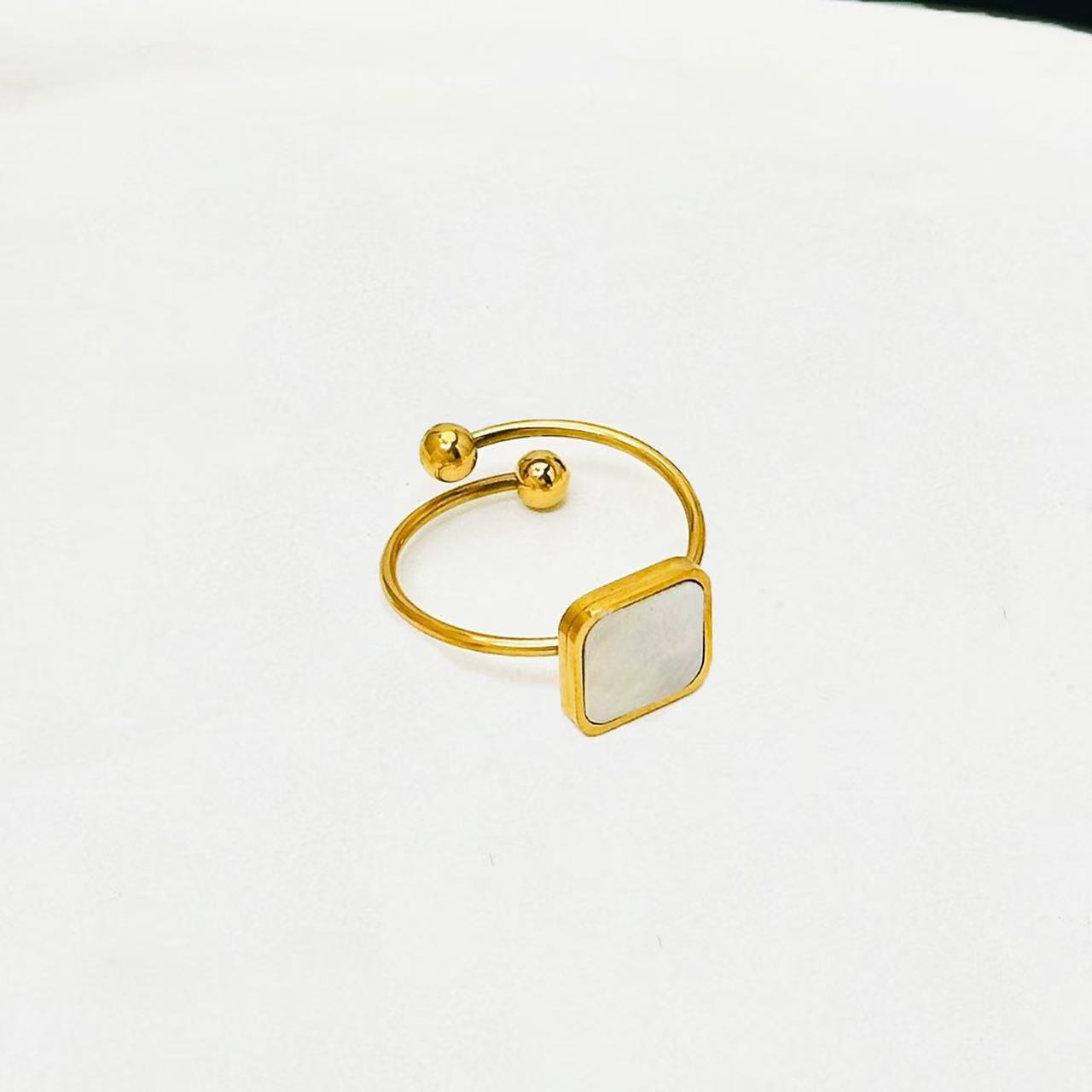 #90 Stainless Steel Gold Plated Ring 2 Year Color Warranty with 50 Pieces Minimum Order