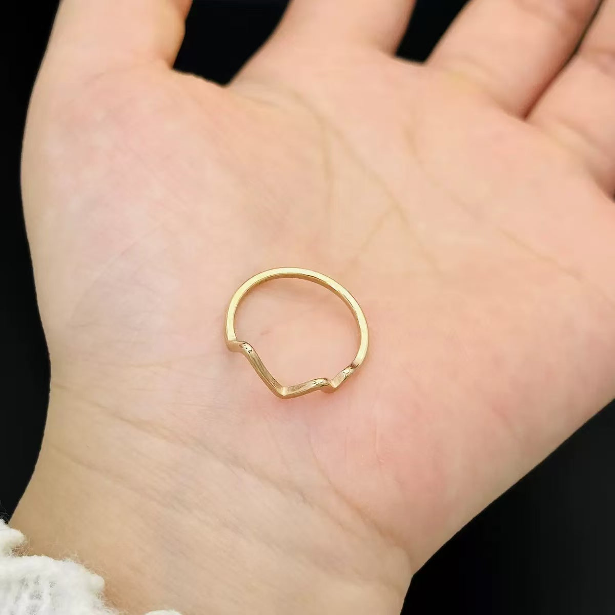 #94 Stainless Steel Gold Plated Ring 2 Year Color Warranty with 50 Pieces Minimum Order