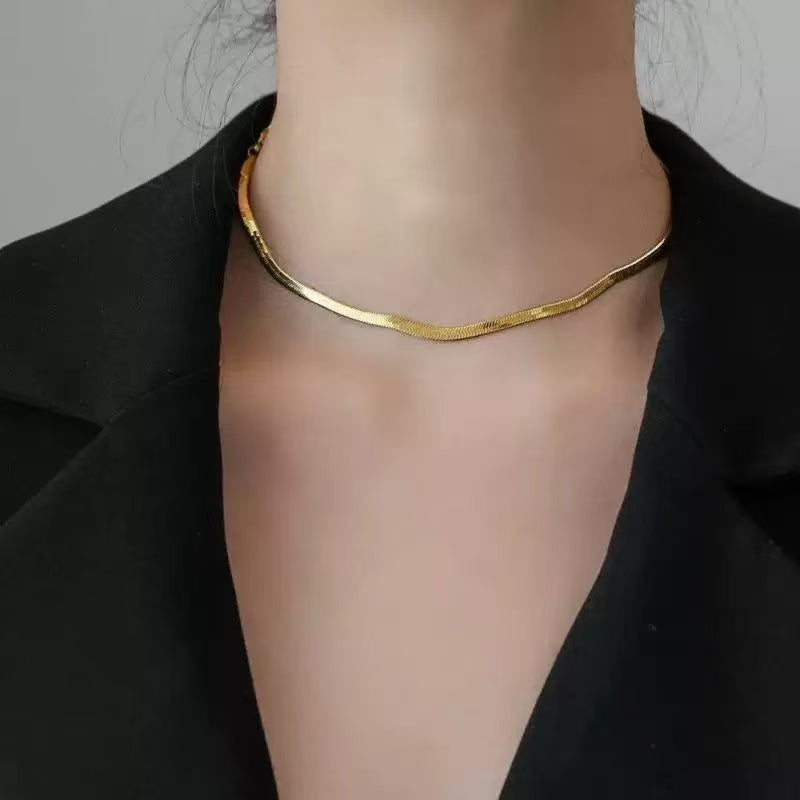 #97 Stainless steel gold-plated necklace 2 year color warranty with minimum order of 50 pieces