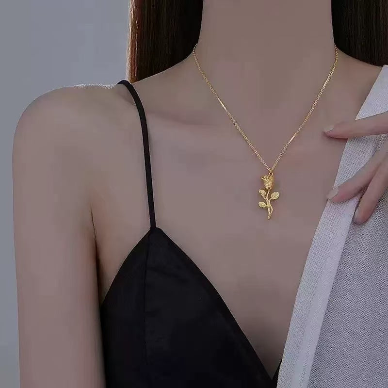 #98 Stainless steel gold-plated necklace 2 year color warranty with minimum order of 50 pieces