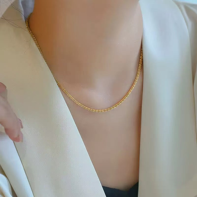 #99 Stainless steel gold-plated necklace 2 year color warranty with minimum order of 50 pieces