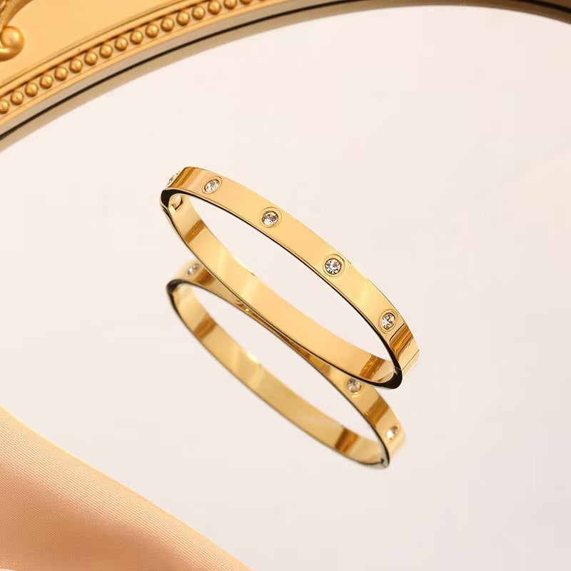 #4 Stainless steel rose gold bracelet 2 year color warranty with a minimum order of 50 pieces