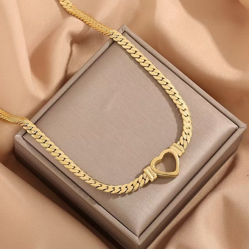 #38 stainless steel gold-plated necklace 2-year color warranty with a minimum order of 50 pieces