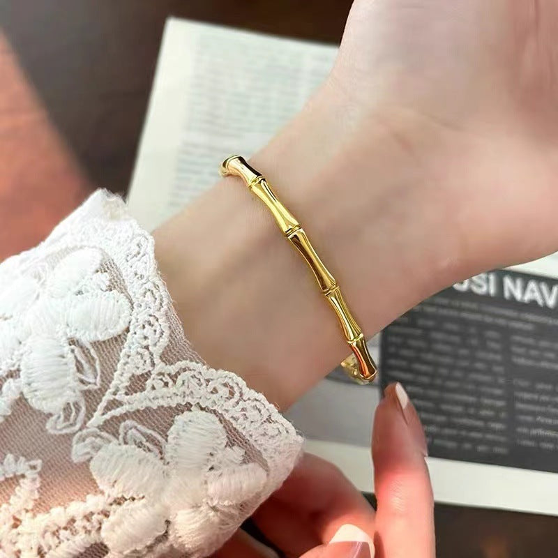 Stainless steel gold plated bracelet 2-year color warranty, minimum order of 50 pieces