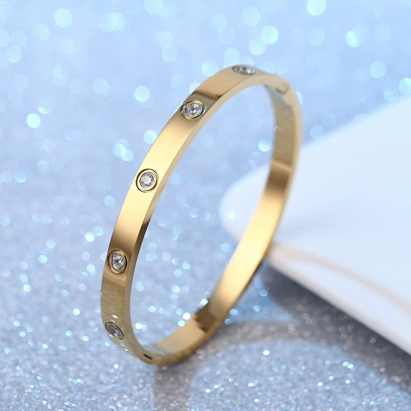 #4 Stainless steel rose gold bracelet 2 year color warranty with a minimum order of 50 pieces