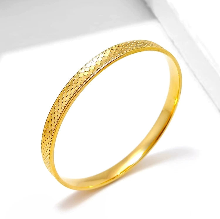#3 Stainless Steel Gold Plated Bracelet 2 Year Color Warranty with 50 Pieces Minimum Order