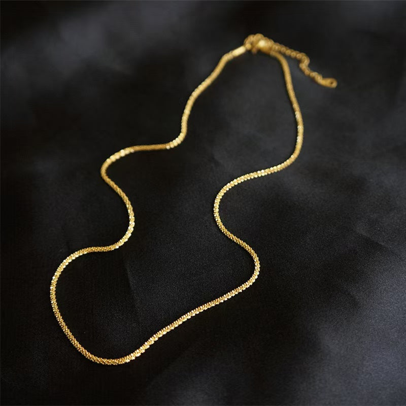 #48 stainless steel gold-plated necklace 2-year color warranty with 50 pieces minimum order