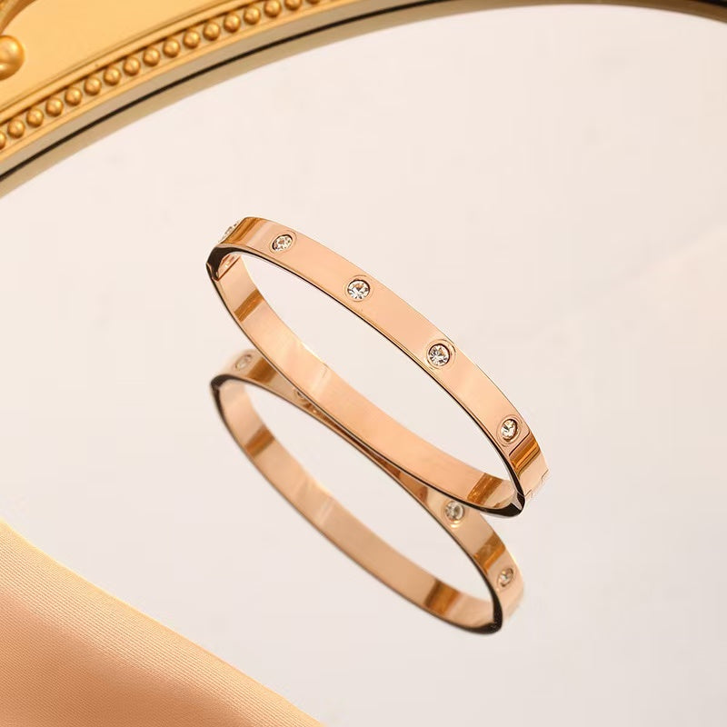 #5 Stainless steel rose gold bracelet 2 year color warranty with a minimum order of 50 pieces
