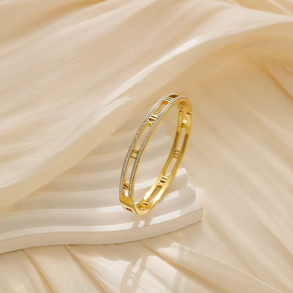 #8 stainless steel gold-plated bracelet 2-year color warranty with a minimum order of 50 pieces