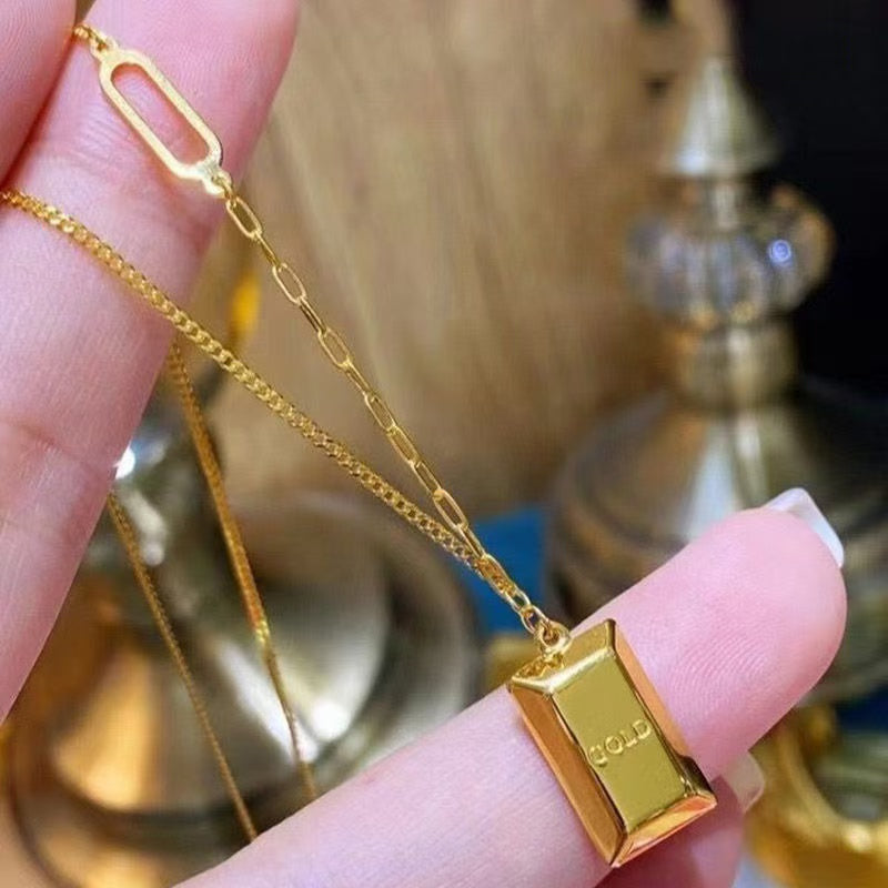 #41 stainless steel gold-plated necklace 2-year color warranty with 50 pieces minimum order