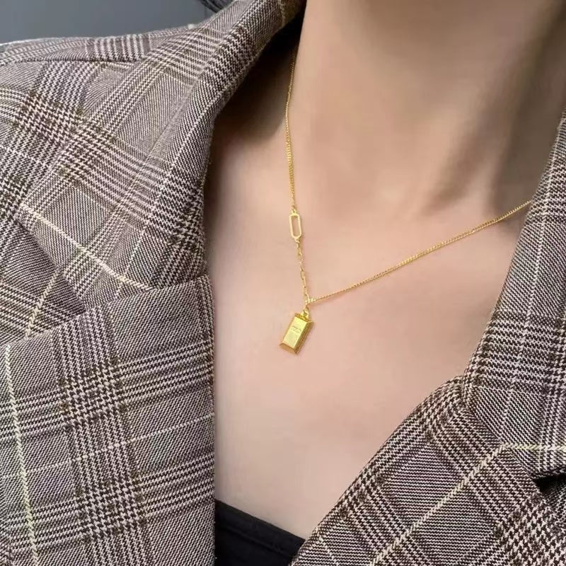 #42 stainless steel gold-plated necklace 2-year color warranty with 50 pieces minimum order